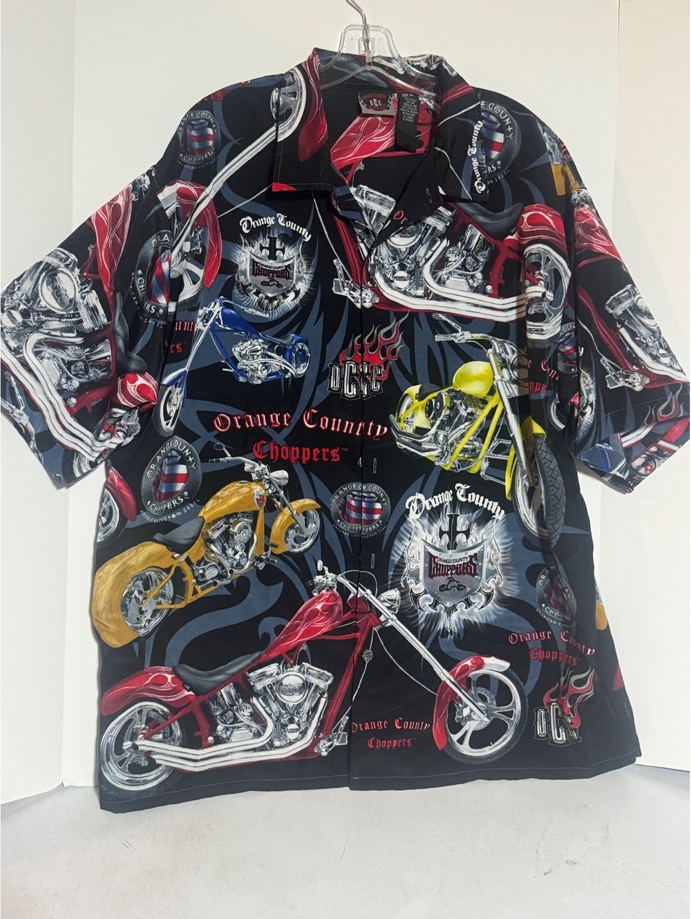 Vintage 2004 Y2K Orange County Choppers AOP Button Down XL
